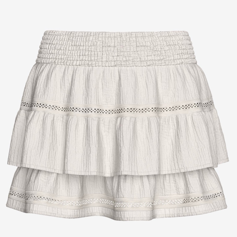 Victoria Secret Swim Beachwear Cotton Gauze Ruffled Mini Skirt